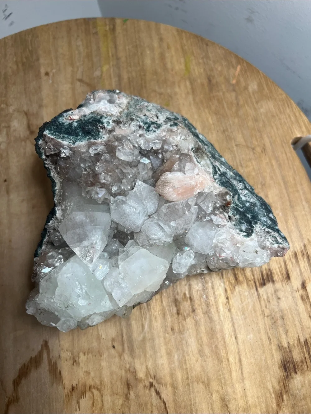 Statement Apophyllite Crystal multicolored w Stillbite inclusions & more 2578g - Picture 14 of 17